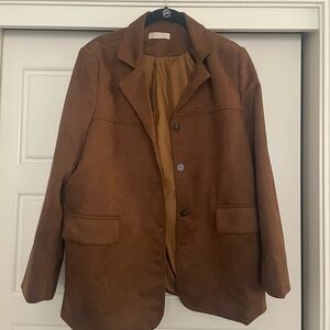 Brown Suede Blazer
